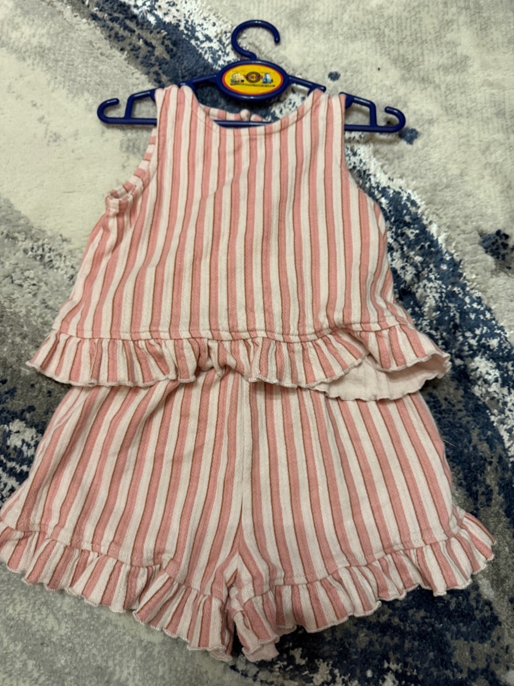 Modern Moments Gerber Girls 4T Pink Striped Ruffle 2 Piece Set
